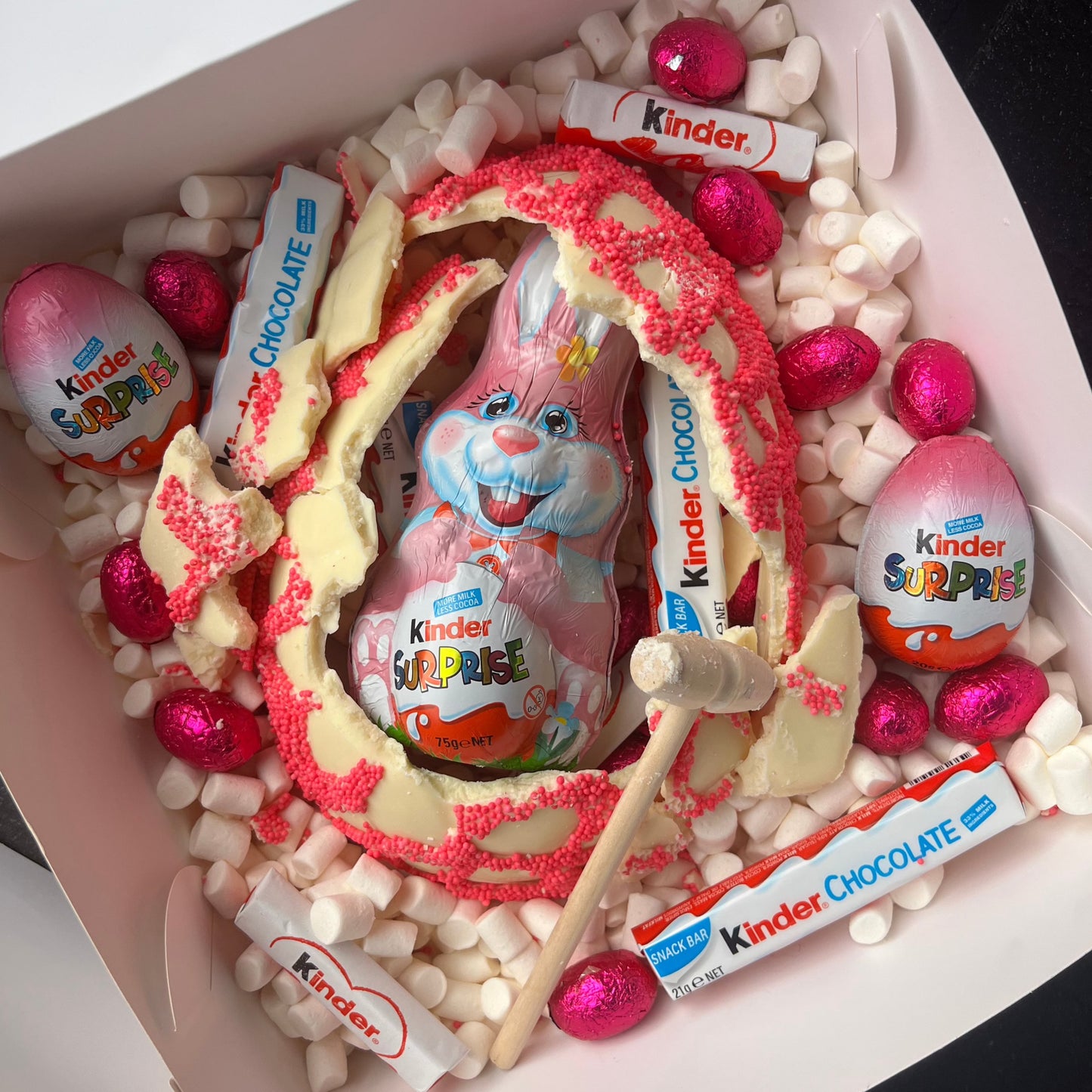 Pink Kinder mini smash egg