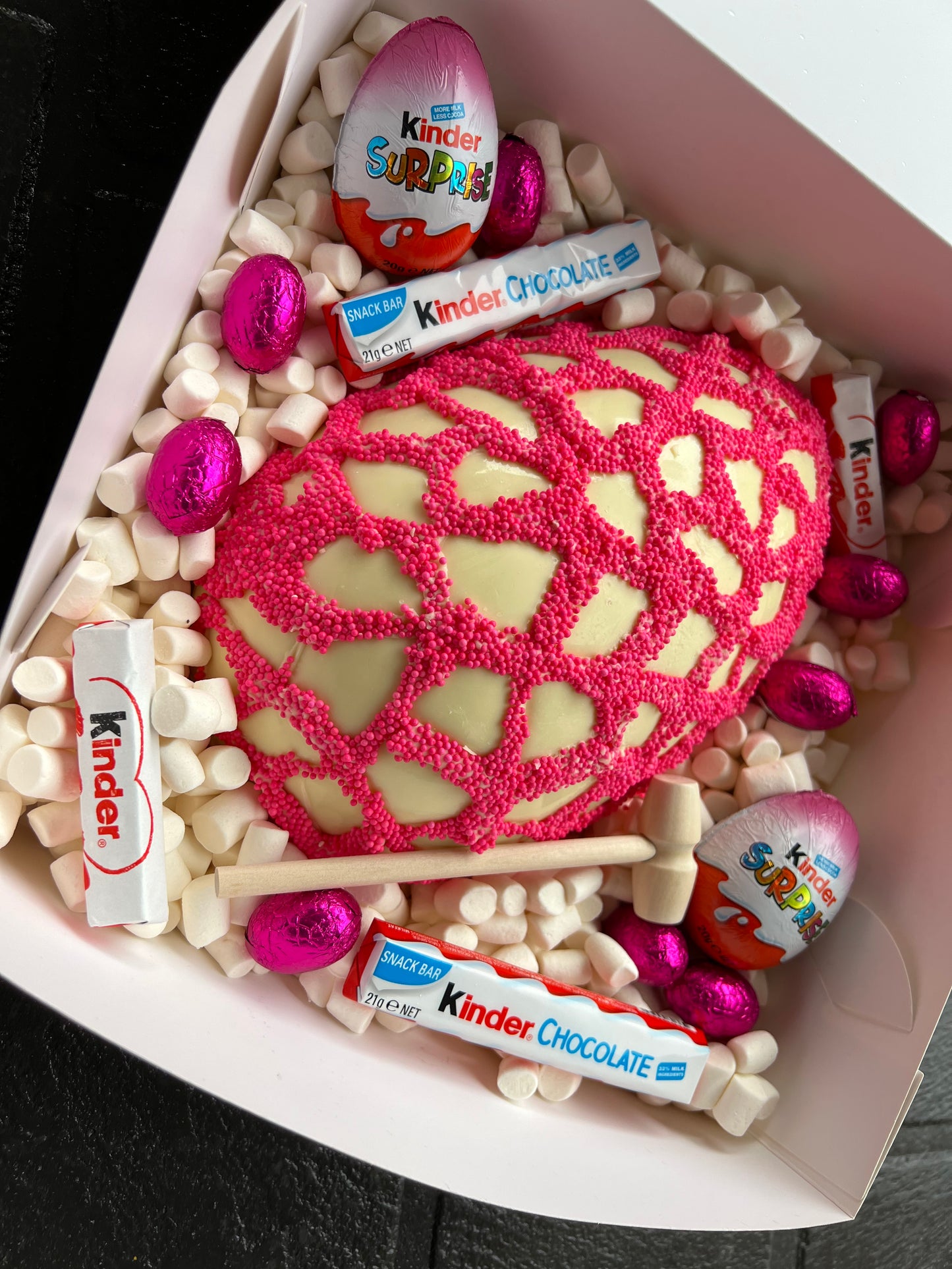 Pink Kinder mini smash egg