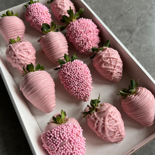 Dozen Pink Strawberries