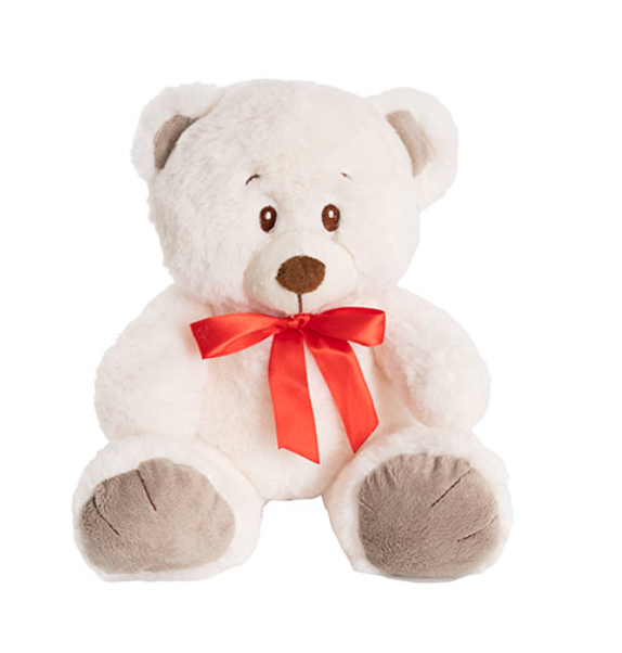 Teddy bear white and red online