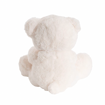 White Teddy Bear With Brown feet