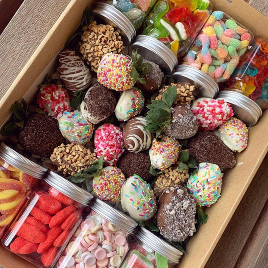 Dipped Strawberry Box - Medium (lolly/chocolate jars)